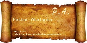 Petter Atalanta névjegykártya
